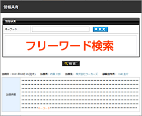 必要な日報をすぐに検索できる